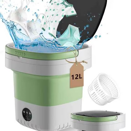 12Ltr Mini Washing Machine Three Gears Adjustable Electric Mini Fold-able Washing Machine