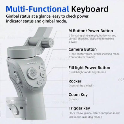 M1-3 Axis Gimbal 2500 MAH Lithium Battery Mobile Gimbal Stabilizer for Creators & Vloggers