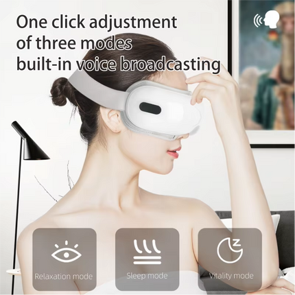 High Frequency Eyes Care Device Vibration Bluetooth Ems Eye Massager Heat Massage Eye Mask
