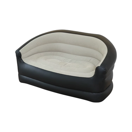 Inflatable PVC Sofa Outdoor Thickened Foldable Camping Backrest Recliner Double Sofa