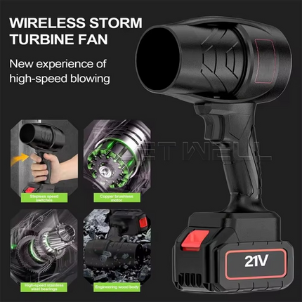 Mini Turbo Violent Jet Fan Air Duster Compressed Air Blower Adjustable Speed Rechargeable