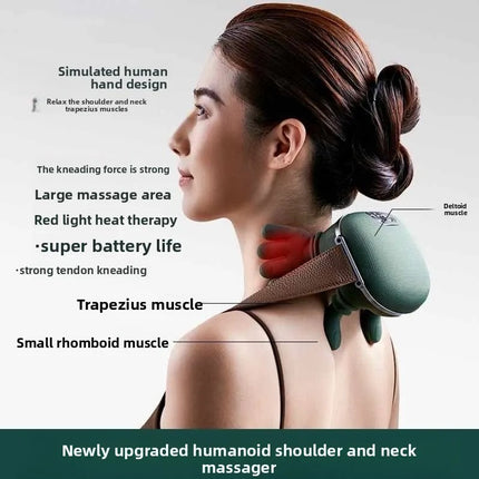 Neck and Shoulder Massager with Hands for Cervical Pain Precision Scalp Massage I Portable Massager