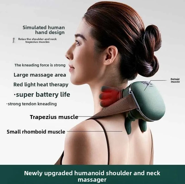 Neck and Shoulder Massager with Hands for Cervical Pain Precision Scalp Massage I Portable Massager