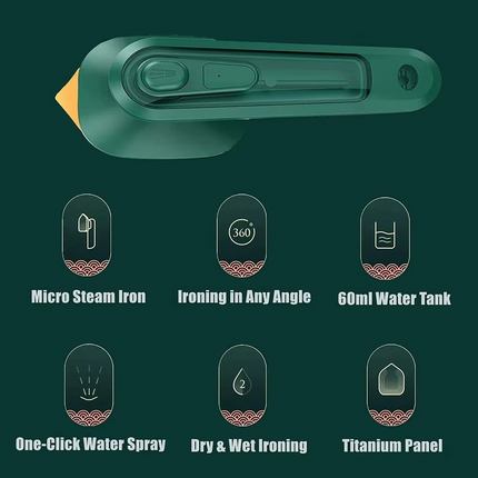 Portable Steam Iron Mini Wet Dry Ironing Machine Heat Press
