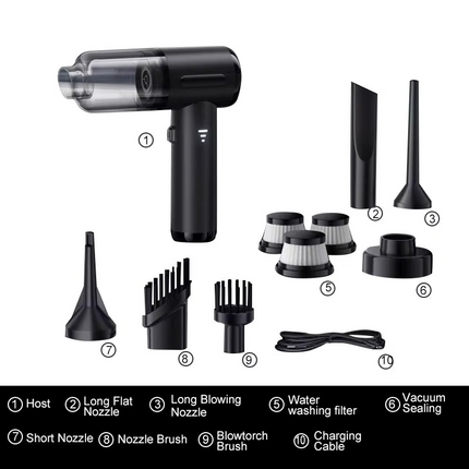 Portable Mini Vacuum Cleaner 20000pa 4 in 1 High Power Cordless with Air Duster