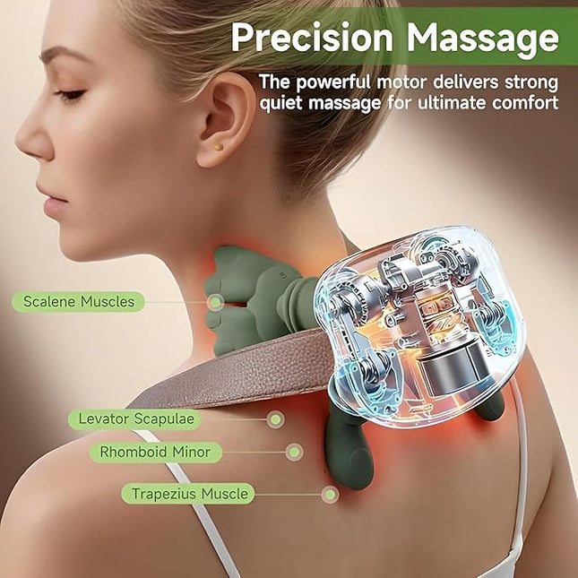 Neck and Shoulder Massager with Hands for Cervical Pain Precision Scalp Massage I Portable Massager