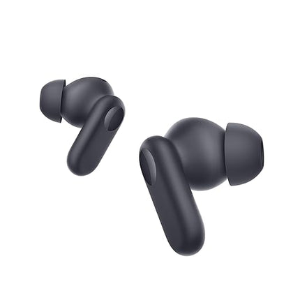 True Wireless Earbuds with Mic 12.4 mm Drivers Playback Upto 38 hrs 4-Mic Design (Black)