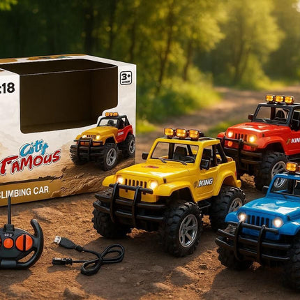 Off - Roader Jeep 4*4 with remote control long battery life kids toys unisex